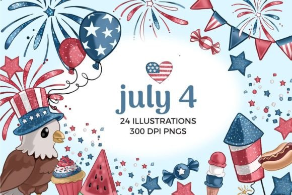 24 Independence Day Illustrations for Patriotic Projects