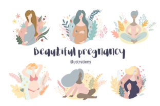 Beautiful Pregnancy Illustrations: Your Complete Design Asset