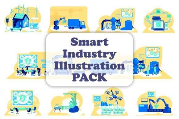 Bringing Manufacturing to Life: Production Process Vector Illustrations