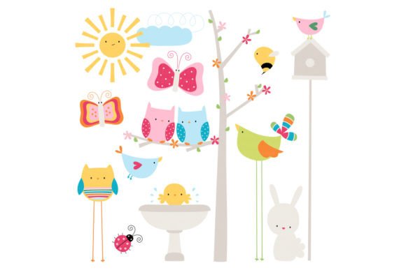 Charming Illustrations: Bloomified Cuties Digital Clipart