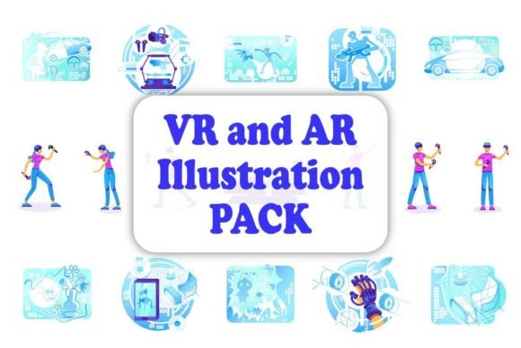Exploring People with VR Equipment Illustrations for Design