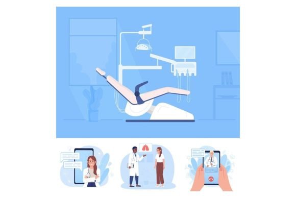 Medical Checkup in Clinic Illustrations: A Practical Design Set