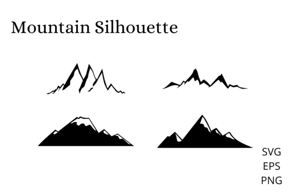 Mountain Silhouette Illustrations: Versatile Design Assets