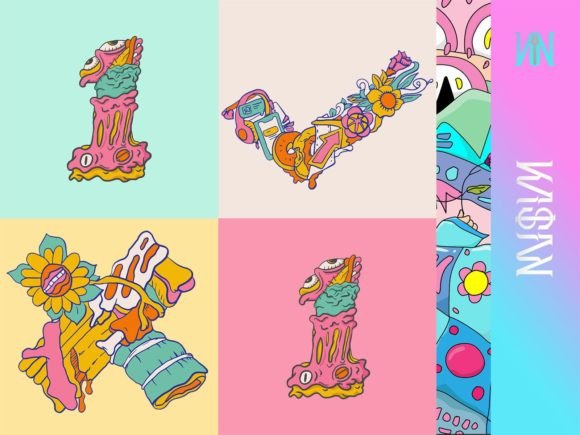 Number One Abstract Doodle Illustrations: Your New Go-To Design Asset