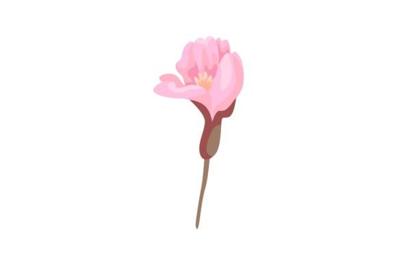 Pink Flowers Flat Vector Illustrations: A Spring Asset