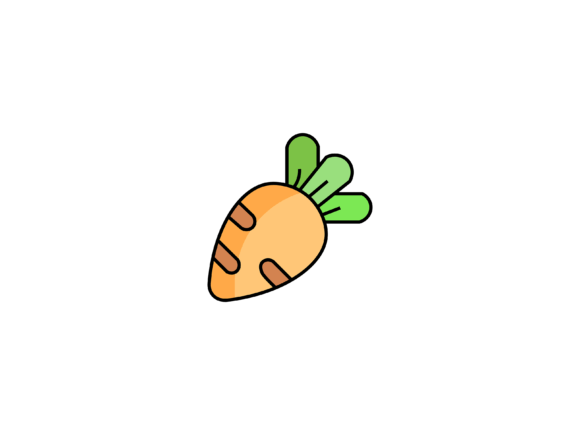 Vegetarian Carrot Illustrations: A Fresh Design Asset