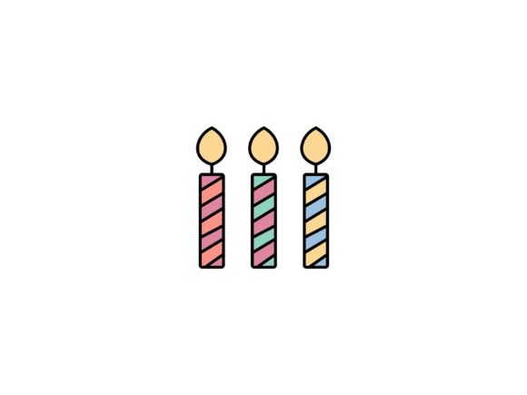 Whimsical Charm for Every Design: Birthday Candles Illustrations